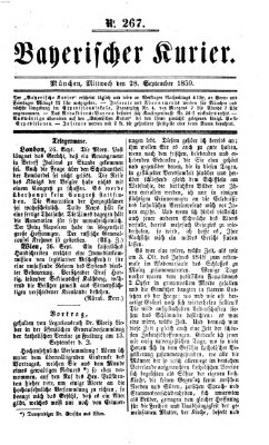 Bayerischer Kurier Mittwoch 28. September 1859