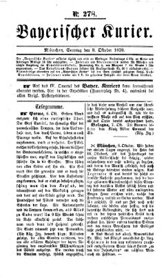 Bayerischer Kurier Sonntag 9. Oktober 1859