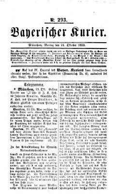 Bayerischer Kurier Montag 24. Oktober 1859