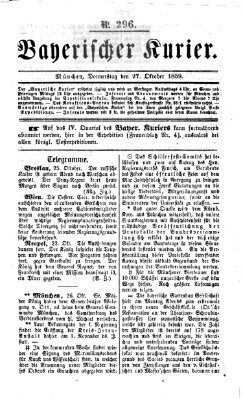 Bayerischer Kurier Donnerstag 27. Oktober 1859