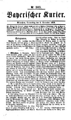 Bayerischer Kurier Donnerstag 3. November 1859