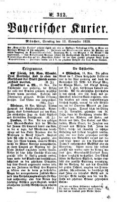 Bayerischer Kurier Samstag 12. November 1859