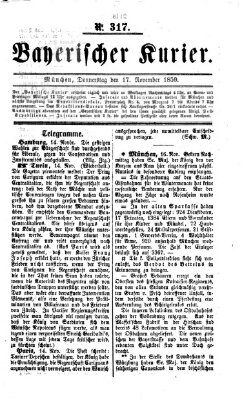 Bayerischer Kurier Donnerstag 17. November 1859