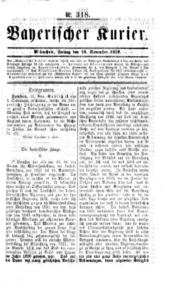 Bayerischer Kurier Freitag 18. November 1859