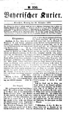 Bayerischer Kurier Sonntag 20. November 1859