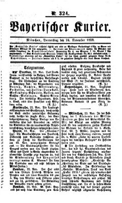 Bayerischer Kurier Donnerstag 24. November 1859