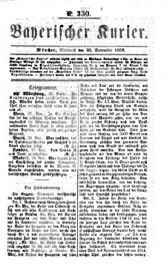 Bayerischer Kurier Mittwoch 30. November 1859