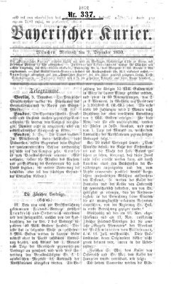 Bayerischer Kurier Mittwoch 7. Dezember 1859