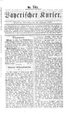 Bayerischer Kurier Donnerstag 15. Dezember 1859