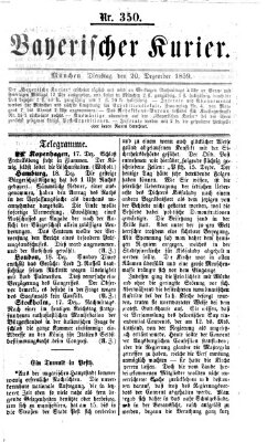 Bayerischer Kurier Dienstag 20. Dezember 1859