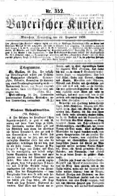 Bayerischer Kurier Donnerstag 22. Dezember 1859