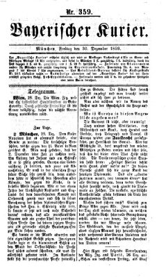 Bayerischer Kurier Freitag 30. Dezember 1859