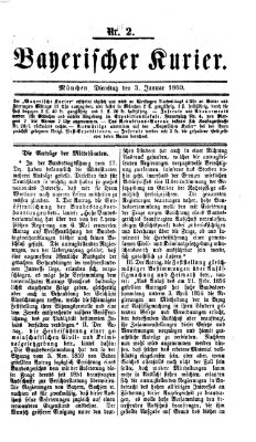 Bayerischer Kurier Dienstag 3. Januar 1860