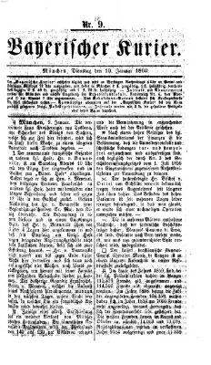 Bayerischer Kurier Dienstag 10. Januar 1860