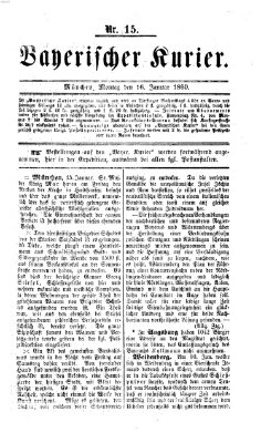 Bayerischer Kurier Montag 16. Januar 1860