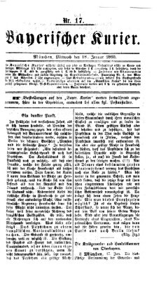 Bayerischer Kurier Mittwoch 18. Januar 1860