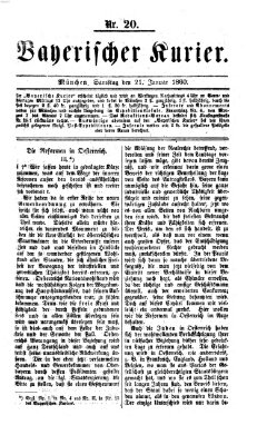 Bayerischer Kurier Samstag 21. Januar 1860