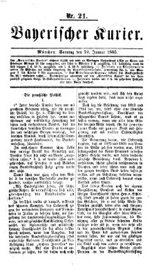 Bayerischer Kurier Sonntag 22. Januar 1860