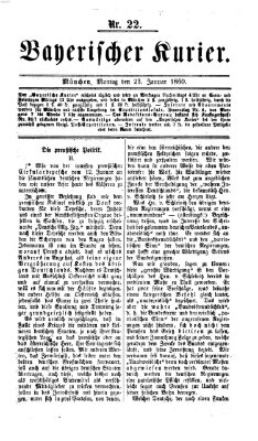 Bayerischer Kurier Montag 23. Januar 1860