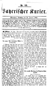 Bayerischer Kurier Dienstag 24. Januar 1860