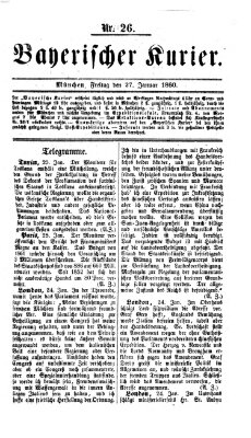 Bayerischer Kurier Freitag 27. Januar 1860