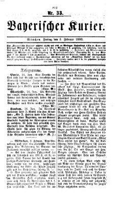 Bayerischer Kurier Freitag 3. Februar 1860