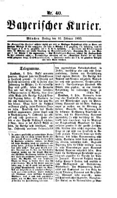 Bayerischer Kurier Freitag 10. Februar 1860