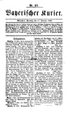 Bayerischer Kurier Sonntag 12. Februar 1860