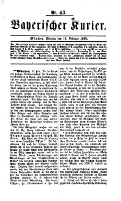 Bayerischer Kurier Montag 13. Februar 1860