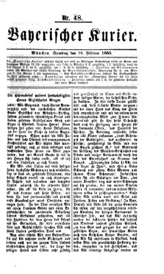 Bayerischer Kurier Samstag 18. Februar 1860