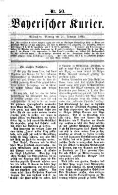 Bayerischer Kurier Montag 20. Februar 1860