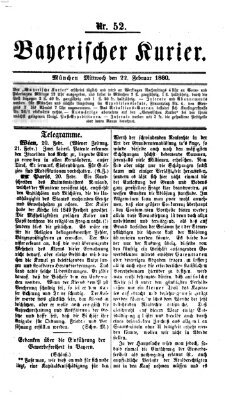 Bayerischer Kurier Mittwoch 22. Februar 1860