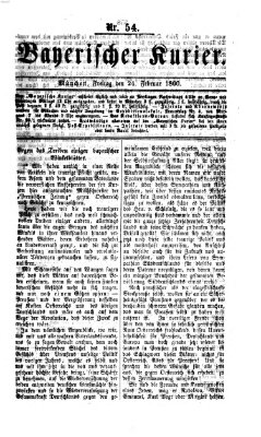 Bayerischer Kurier Freitag 24. Februar 1860