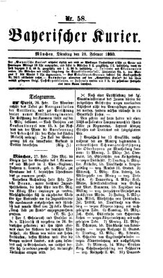 Bayerischer Kurier Dienstag 28. Februar 1860