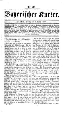 Bayerischer Kurier Freitag 2. März 1860