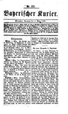 Bayerischer Kurier Sonntag 4. März 1860