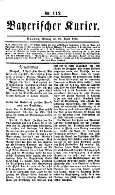 Bayerischer Kurier Montag 23. April 1860