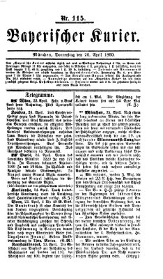 Bayerischer Kurier Donnerstag 26. April 1860