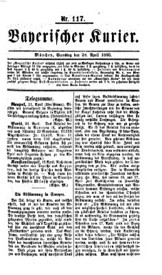 Bayerischer Kurier Samstag 28. April 1860