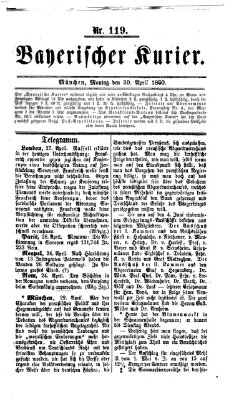 Bayerischer Kurier Montag 30. April 1860