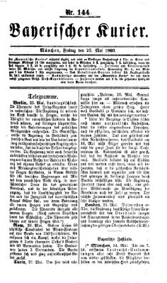 Bayerischer Kurier Freitag 25. Mai 1860