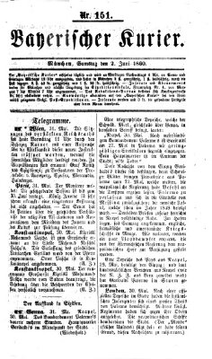 Bayerischer Kurier Samstag 2. Juni 1860