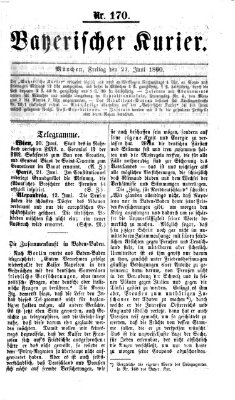 Bayerischer Kurier Freitag 22. Juni 1860