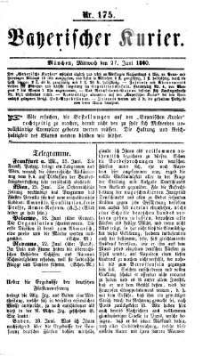 Bayerischer Kurier Mittwoch 27. Juni 1860