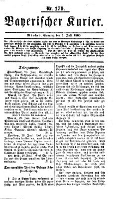 Bayerischer Kurier Sonntag 1. Juli 1860