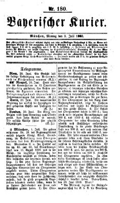 Bayerischer Kurier Montag 2. Juli 1860