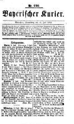 Bayerischer Kurier Donnerstag 12. Juli 1860