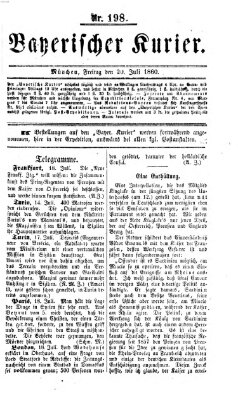 Bayerischer Kurier Freitag 20. Juli 1860