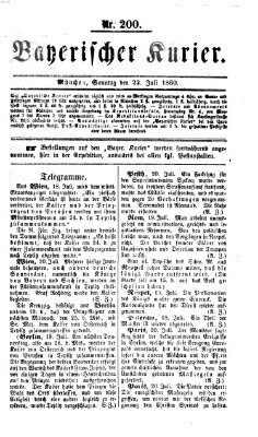 Bayerischer Kurier Sonntag 22. Juli 1860