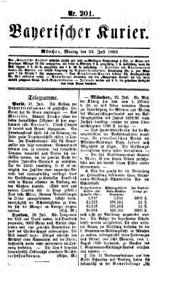 Bayerischer Kurier Montag 23. Juli 1860